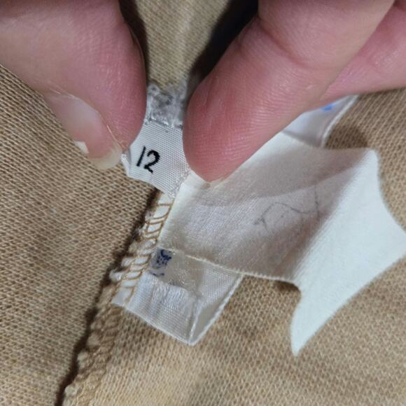 80s Vintage Tan Classic Pleated Sears Neutral Minimal A Line Midi Skirt Size 6 - Picture 4 of 9